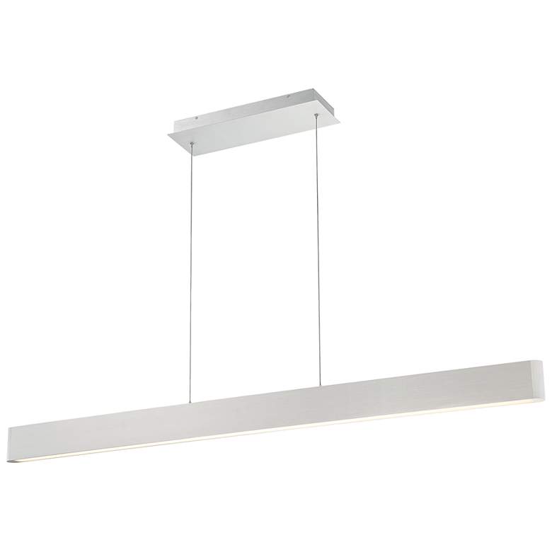 Image 2 dweLED Volo 54 inch Wide Brushed Aluminum LED Linear Pendant