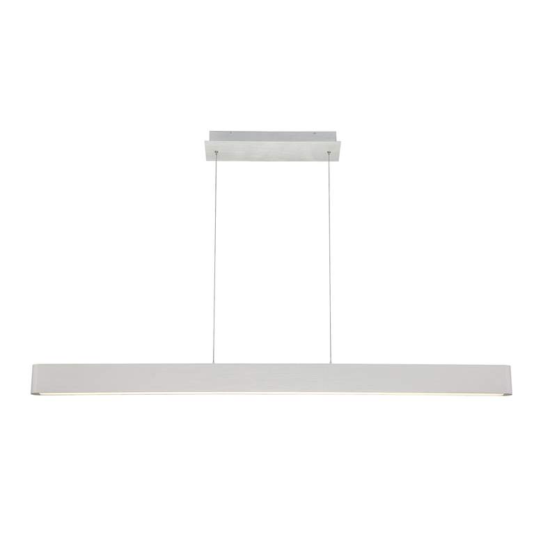 Image 3 dweLED Volo 54" Wide Brushed Aluminum LED Linear Pendant more views