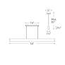 4_dweLED Volo 54" Wide Brushed Aluminum LED Linear Pendant more views