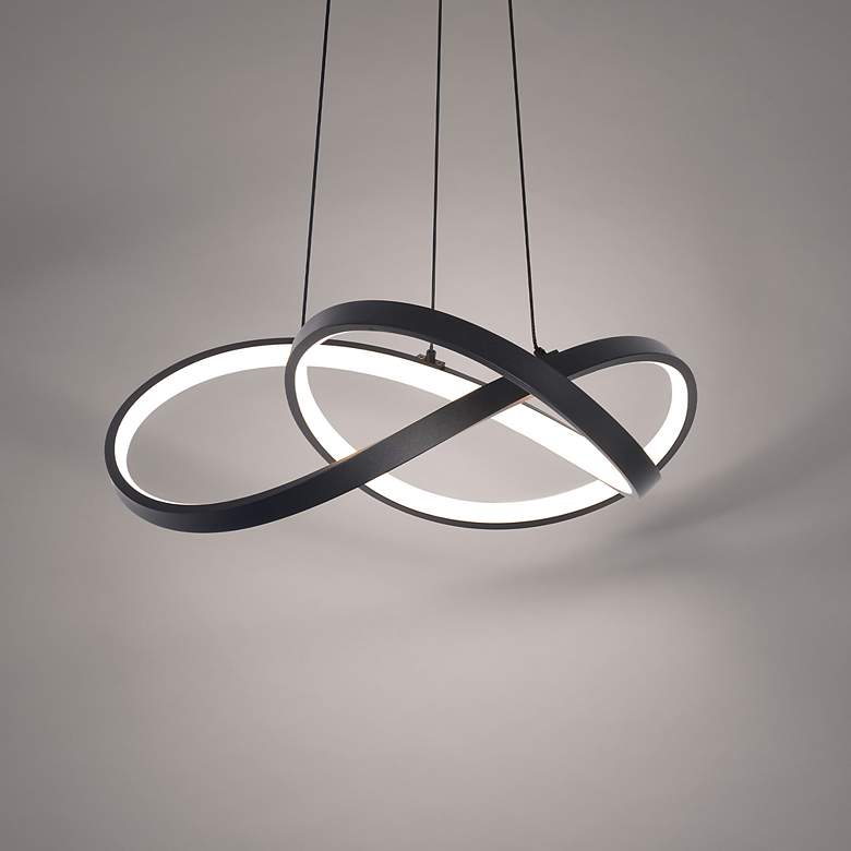 Image 1 dweLED Vornado 20" Wide Black LED Pendant Light