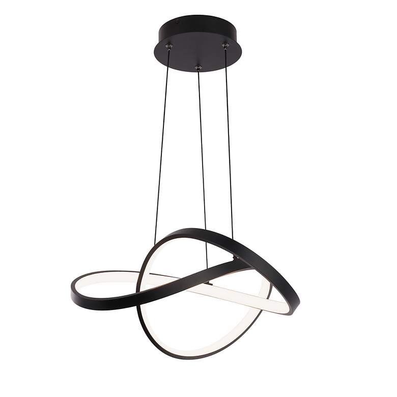 Image 2 dweLED Vornado 20 inch Wide Black LED Pendant Light more views