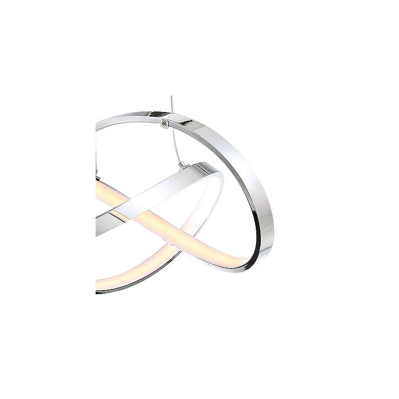 Image 3 dweLED Vornado 20" Wide Chrome LED Modern Pendant Light more views