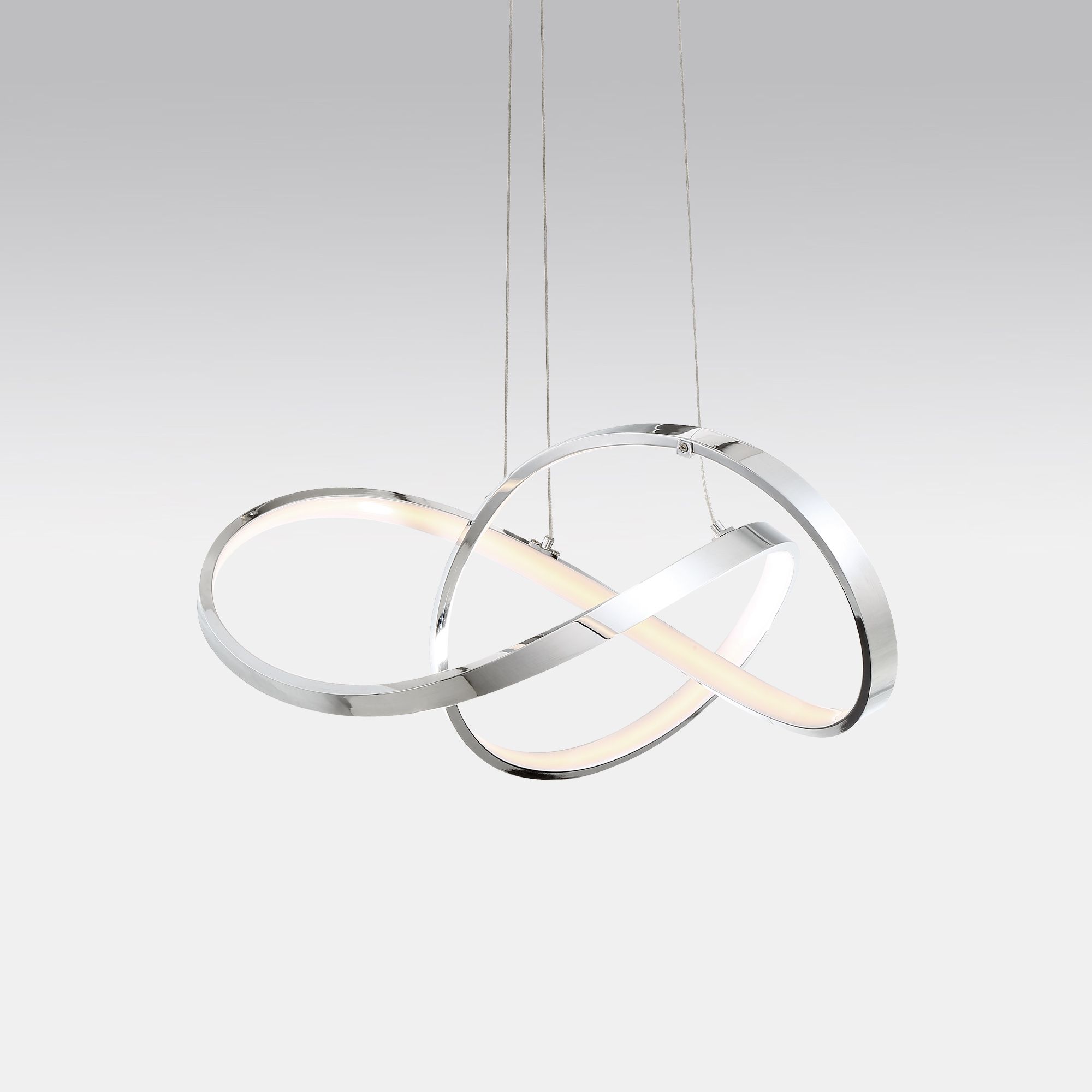 dweLED Vornado 20" Wide Chrome LED Modern Pendant Light Image 5
