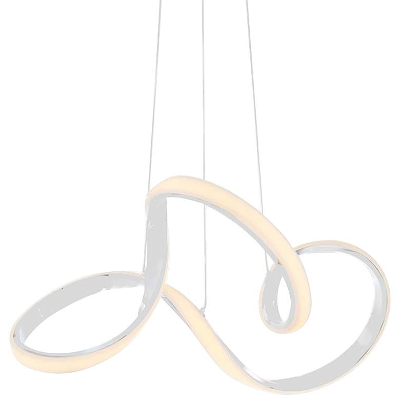 Image 1 dweLED Vornado 23" Wide White LED Pendant Light