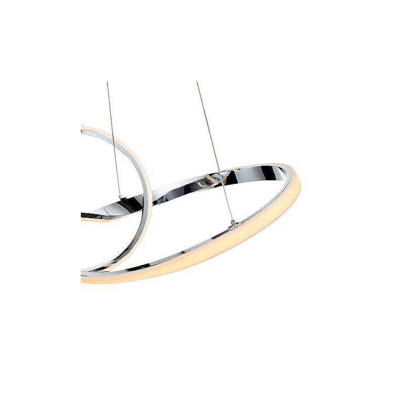 Image 3 dweLED Vornado 35" Wide Chrome LED Pendant Light more views