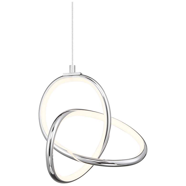 Image 2 dweLED Vornado 7 1/2 inch Wide Chrome LED Mini Pendant