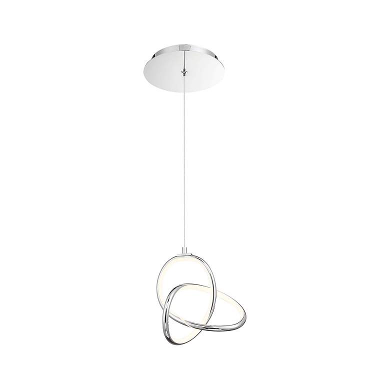 Image 3 dweLED Vornado 7 1/2" Wide Chrome LED Mini Pendant more views