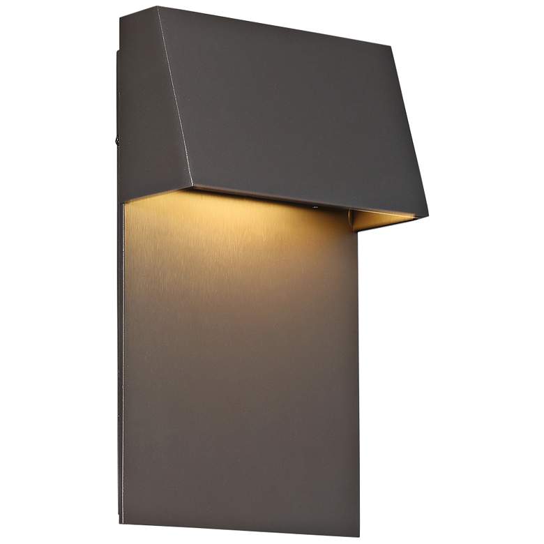 Image 1 dweLED Zealous 10" High Bronze LED Outdoor Wall Light