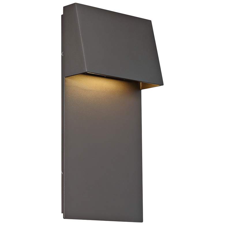 Image 1 dweLED Zealous 14" High Bronze LED Outdoor Wall Light