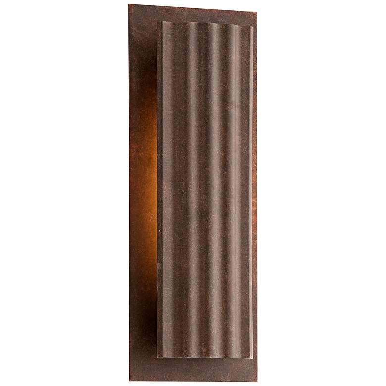 Image 1 Dwell Country Rust 16 3/4 inch High LED Outdoor Wall Light