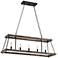 Dwelling 40"W Bronze Wood Kitchen Island Light Chandelier