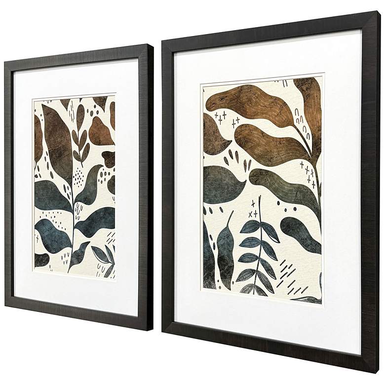 Image 2 Dyed Fall 20"W x 26"H Modern Framed Art Set of 2 more views
