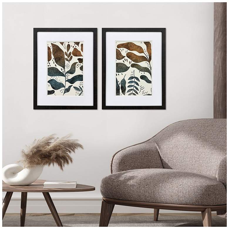 Image 4 Dyed Fall 20"W x 26"H Modern Framed Art Set of 2 more views