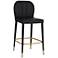 Dylan 25" High Black Faux Leather Counter Stool