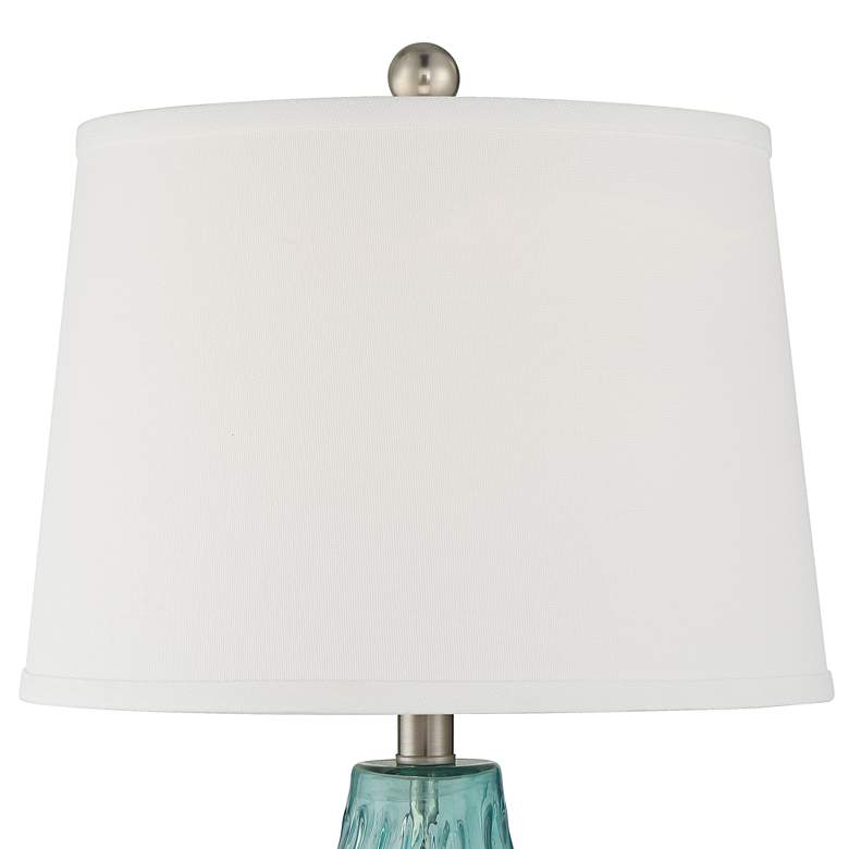 Dylan Blue Glass Coastal Modern Table Lamps Set of 2 more views