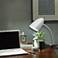 Dylan Brushed Steel Gooseneck Clip-On LED Desk Lamp
