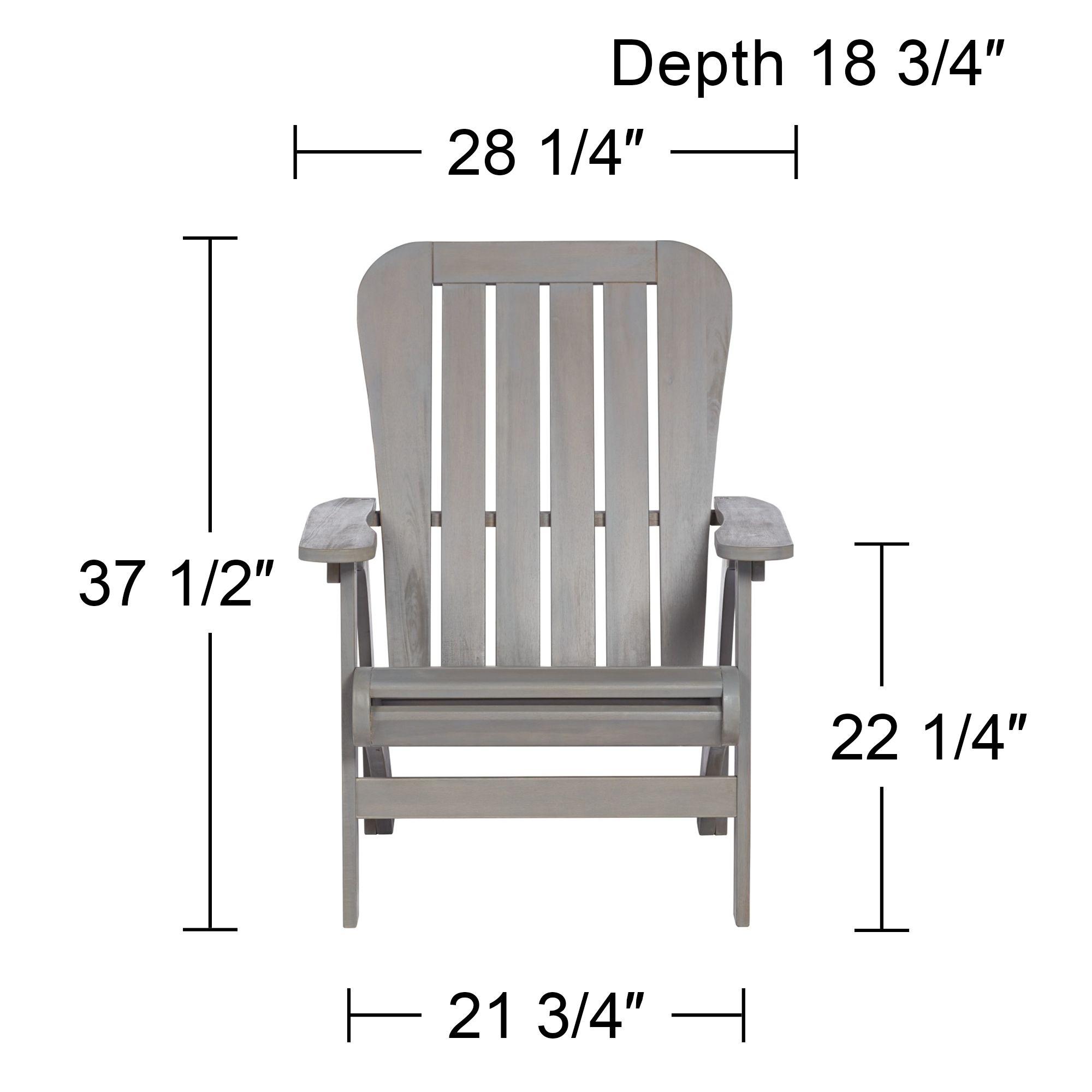 Dylan Gray Wash Wood Adirondack Chair in scene