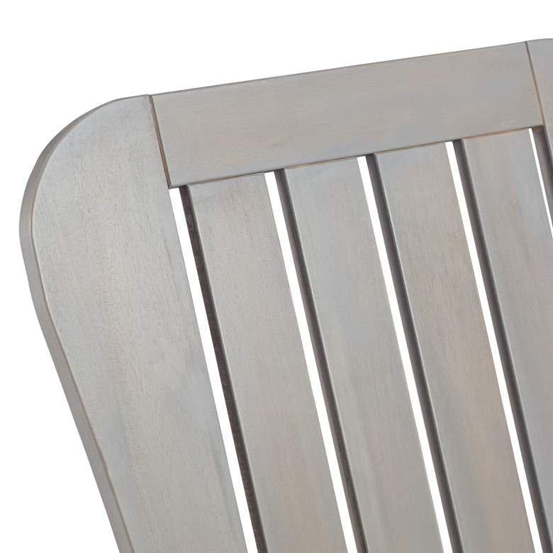Image 3 Dylan Gray Wash Wood Porch or Patio Adirondack Chairs Set of 2 more views