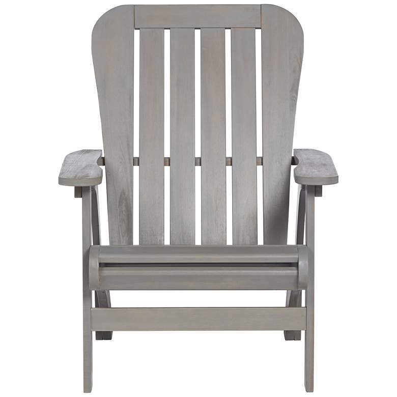 Image 4 Dylan Gray Wash Wood Porch or Patio Adirondack Chairs Set of 2 more views