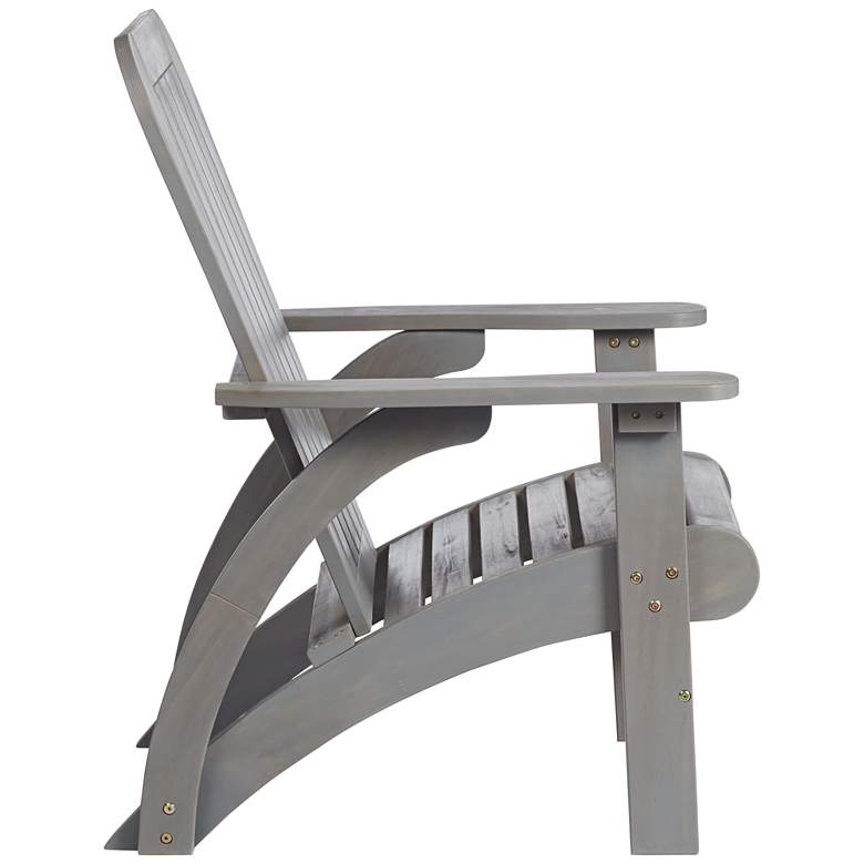 Image 5 Dylan Gray Wash Wood Porch or Patio Adirondack Chairs Set of 2 more views