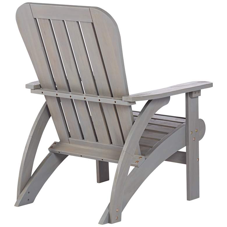Image 6 Dylan Gray Wash Wood Porch or Patio Adirondack Chairs Set of 2 more views