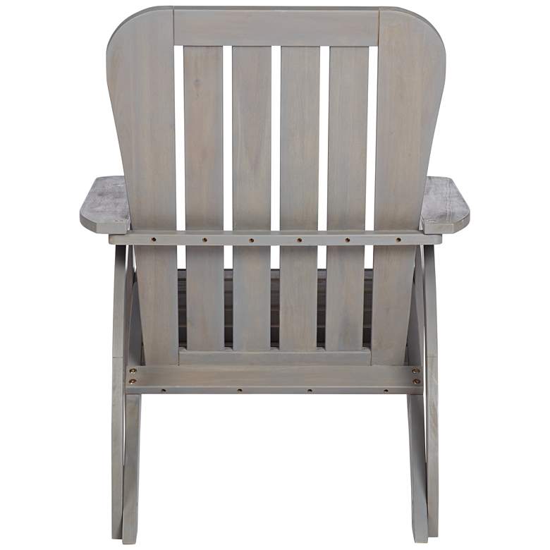 Image 7 Dylan Gray Wash Wood Porch or Patio Adirondack Chairs Set of 2 more views