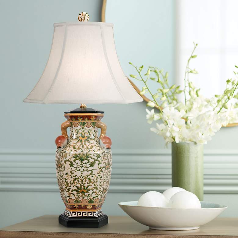 Image 1 Dylan Multi-Color Porcelain Vase Table Lamp