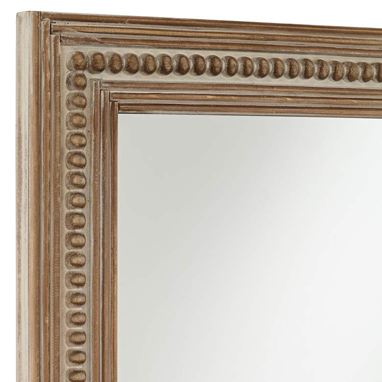 Image 3 Dylann Cream-Washed Wood 28"x 47 1/4" Rectangular Wall Mirror more views