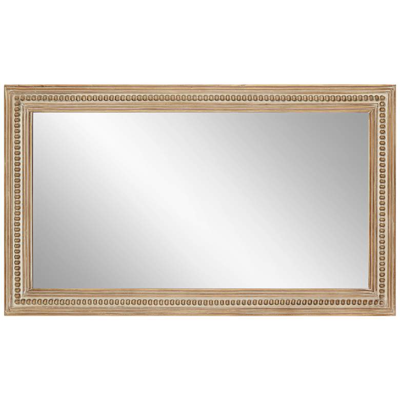 Image 5 Dylann Cream-Washed Wood 28"x 47 1/4" Rectangular Wall Mirror more views