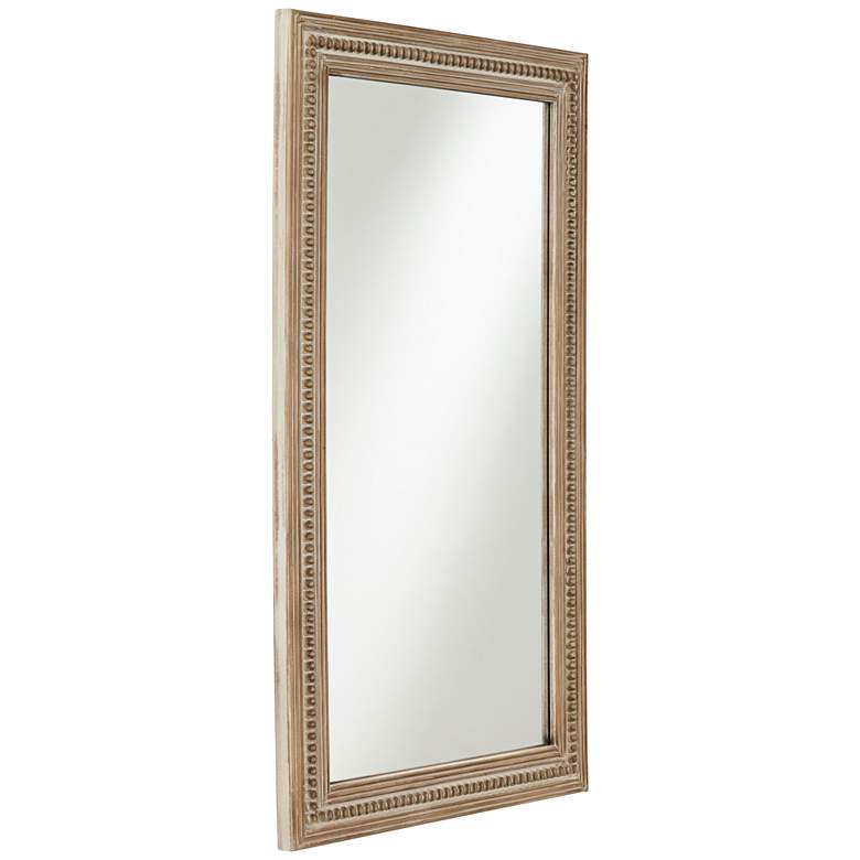 Image 6 Dylann Cream-Washed Wood 28"x 47 1/4" Rectangular Wall Mirror more views