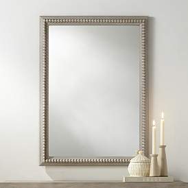 Image1 of Dylann Gray-Washed Wood 25 1/2" x 35" Rectangular Wall Mirror