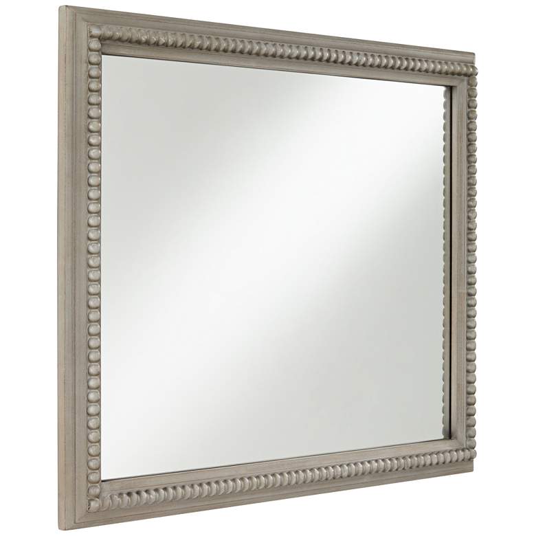 Image 7 Dylann Gray-Washed Wood 25 1/2" x 35" Rectangular Wall Mirror more views