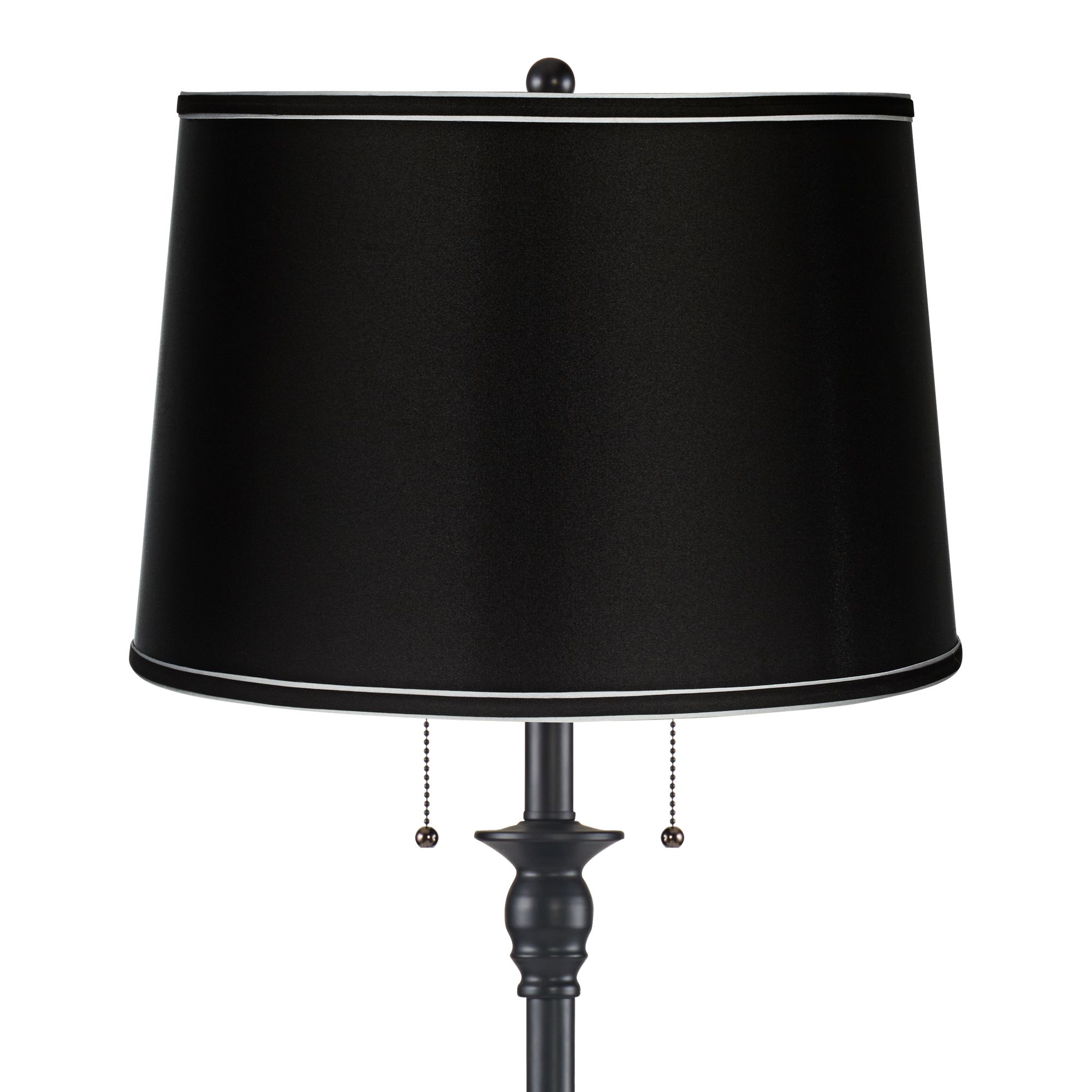 Image 2 Dyna 58" High Black and Satin Black Shade 2-Light Floor Lamp more views