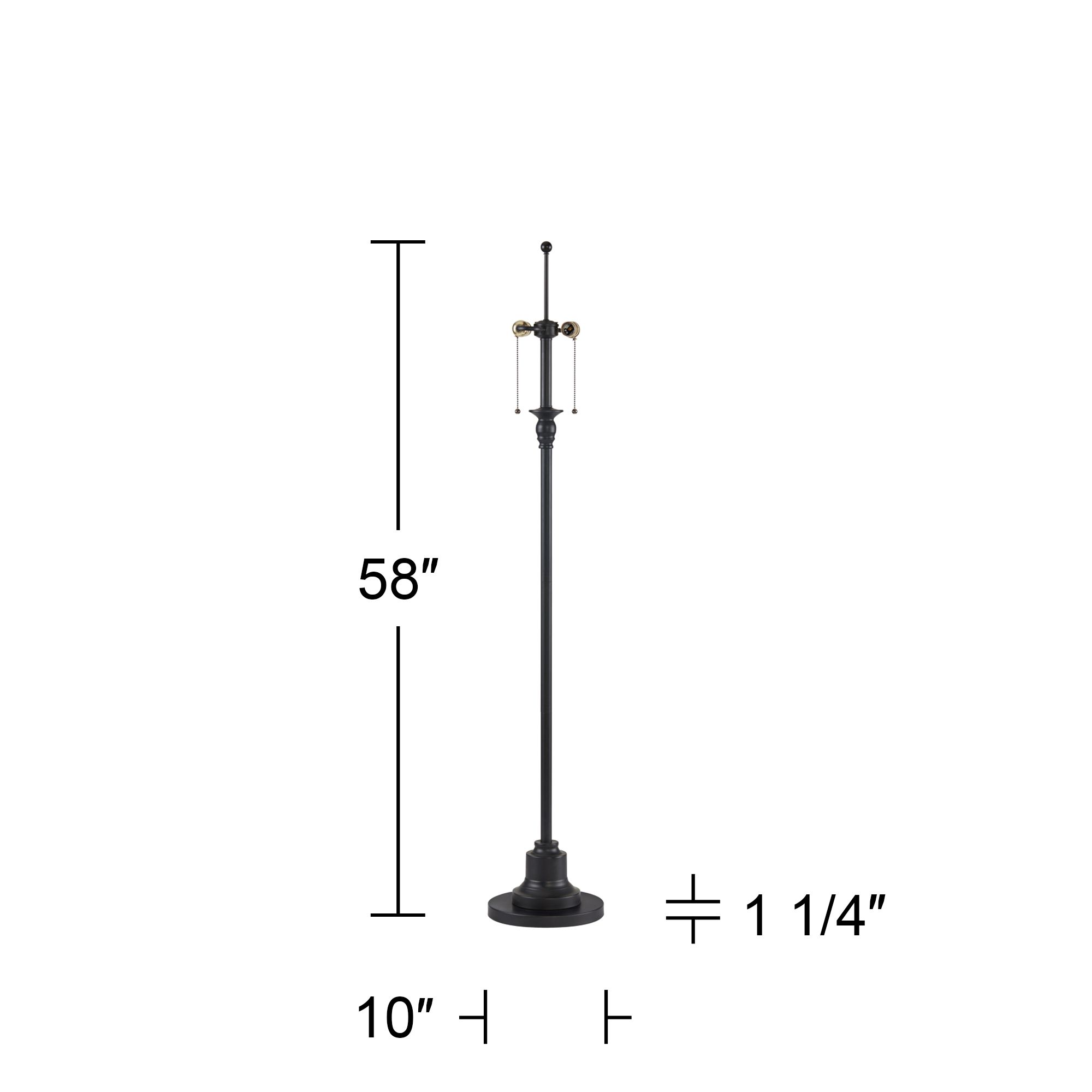 Image 4 Dyna 58" High Black Floor Lamp Base more views