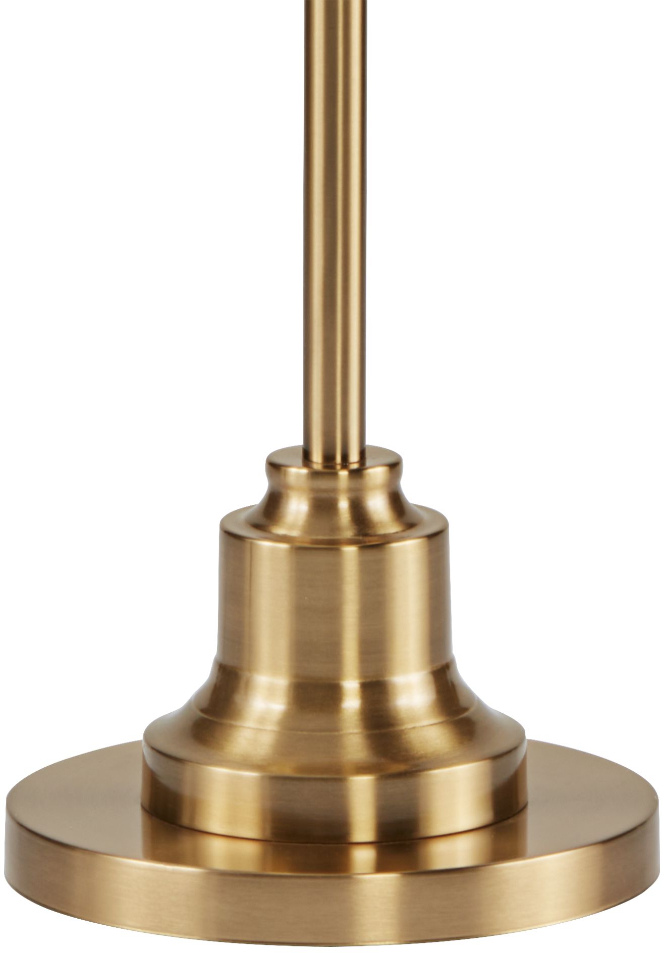 Image 4 Dyna 58" Antique Brass White Scallop Shade Floor Lamp more views