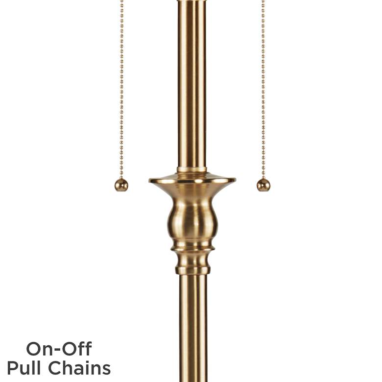 Image 2 Dyna 58" High Antique Brass Floor Lamp Base more views
