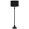 Dyna 58" High Black and Black Hardback Shade 2-Light Floor Lamp