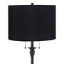 2_Dyna 58" High Black and Black Hardback Shade 2-Light Floor Lamp more views