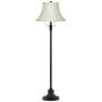 1_Dyna 58" High Black and Creme 2-Light Floor Lamp