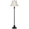 Dyna 58" High Black and Creme 2-Light Floor Lamp