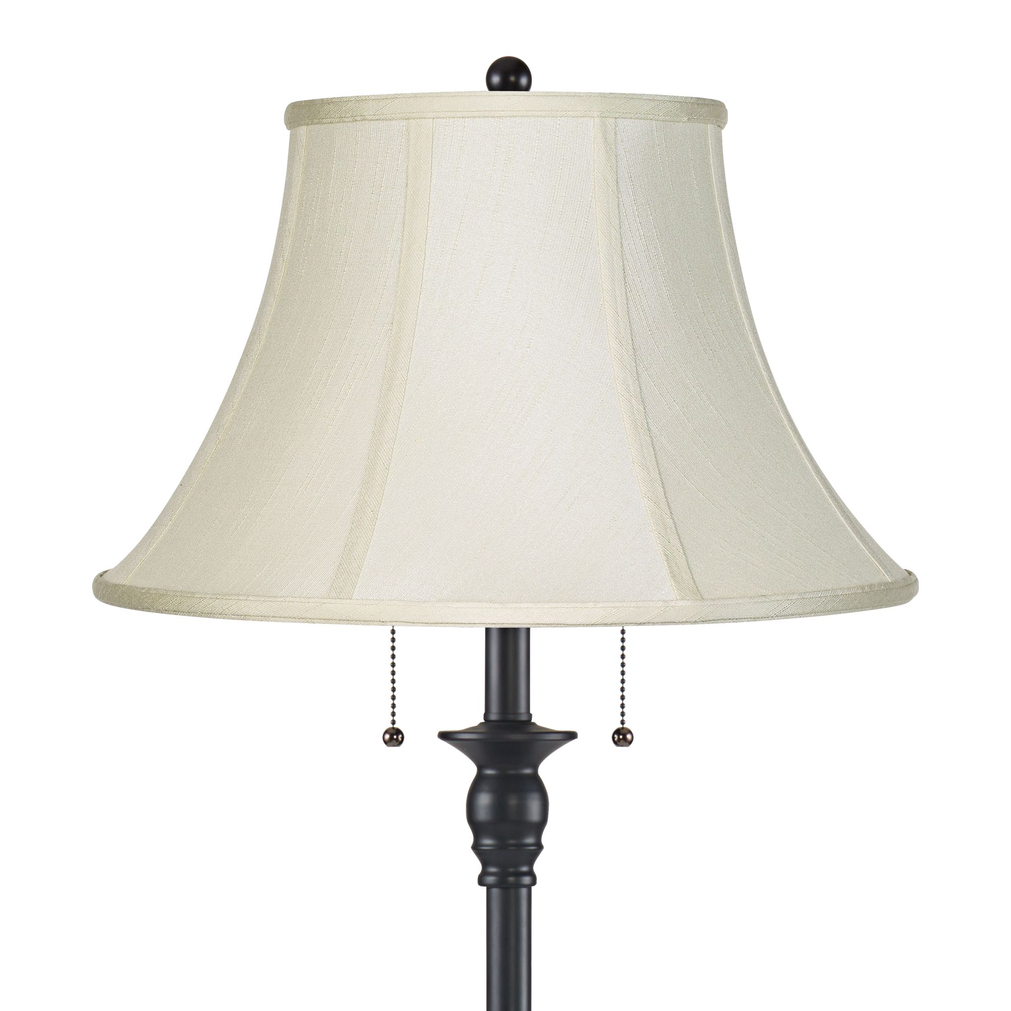 Image 2 Dyna 58" High Black and Creme 2-Light Floor Lamp more views