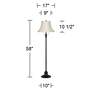 5_Dyna 58" High Black and Creme 2-Light Floor Lamp more views
