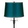 2_Dyna 58" High Black and Deep Teal Shade 2-Light Floor Lamp more views