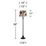 5_Dyna 58" High Black and Leaf Melange Shade 2-Light Floor Lamp more views