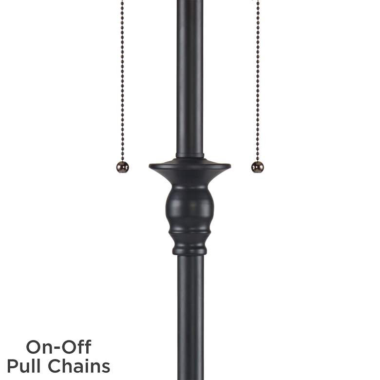Image 3 Dyna 58" High Black and Platinum Gray Shade 2-Light Floor Lamp more views