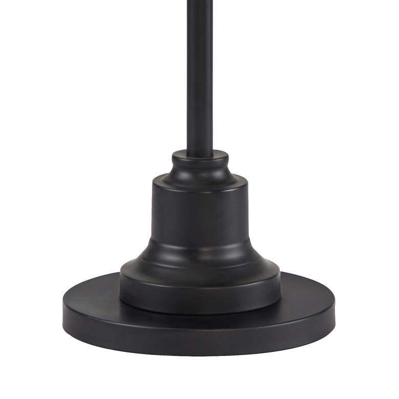 Image 4 Dyna 58" High Black and Platinum Gray Shade 2-Light Floor Lamp more views