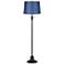 Dyna 58" High Black and Royal Blue Shade 2-Light Floor Lamp