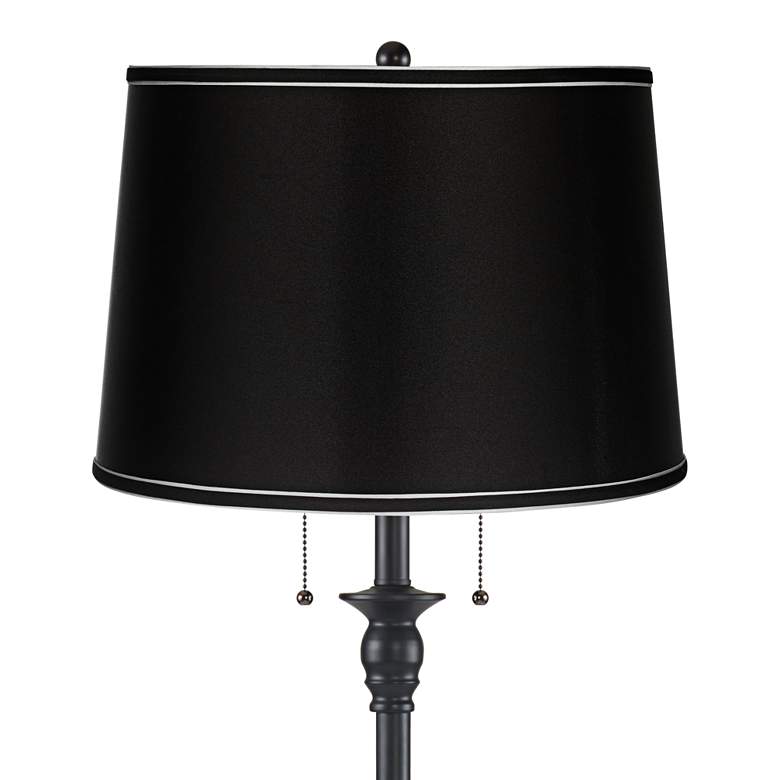 Image 2 Dyna 58" High Black and Satin Black Shade 2-Light Floor Lamp more views