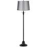 1_Dyna 58" High Black and Satin Gray Shade 2-Light Floor Lamp