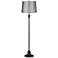 Dyna 58" High Black and Satin Gray Shade 2-Light Floor Lamp